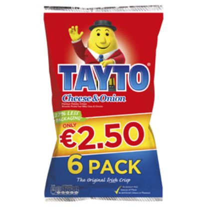 Picture of Tayto Cheese & Onion 6pk 150g PM€2.50 x16